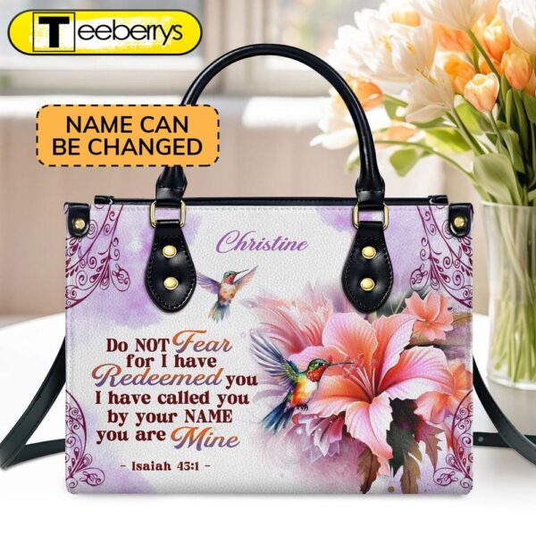 I Have Called You By Your Name Personalized Leather Handbag With Handle For Women