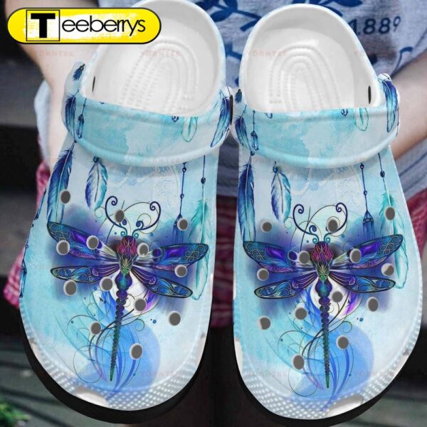 I Love Dragonfly Blue Gift For Lover Rubber Clog Shoes Comfy Footwear