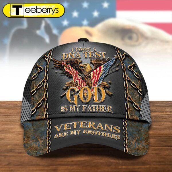 I Took A Dna Test And God Is My Father Veteran All Over Print Baseball Cap – Christian Hats