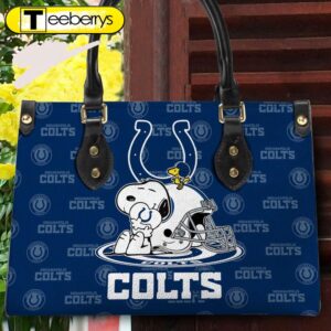 Indianapolis Colts NFL Snoopy Women Premium Leather Hand Bag