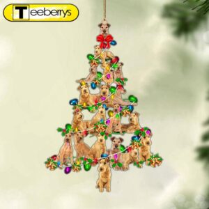 Irish Terrier-Christmas Tree Lights-Two Sided…