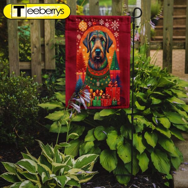 Irish Wolfhound Holiday Christmas Garden Flag