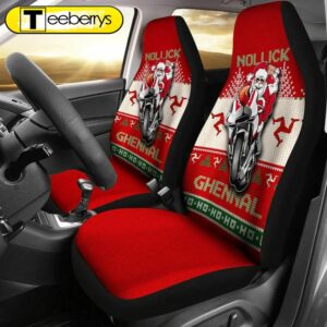 Isle Of Man Celtic Christmas Car Seat Covers Manx Santa Ugly Christmas