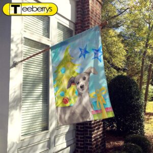 Italian Greyhound Christmas House Flag