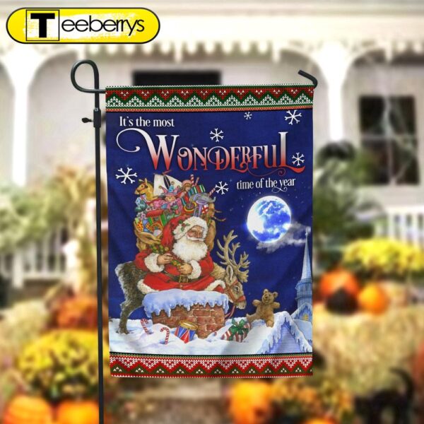 It’s The Most Wonderful Time Of The Year Garden FlagXmas, Garden Flags, Outdoor Xmas Flags