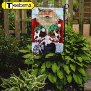 Jack Russell Christmas Santa Flag…