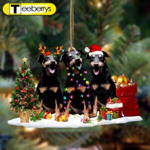 Jagdterrier Christmas Dog Friends Hanging…