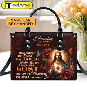 Jesus Amazing Grace Personalized Leather…