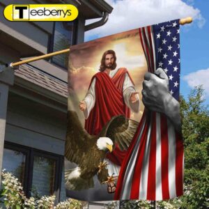 Jesus American Flag Jesus With…