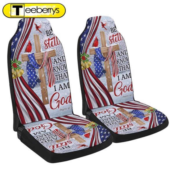 Jesus Christ Cross Be Still And Know That I Am God Christmas Seat Cover Cars