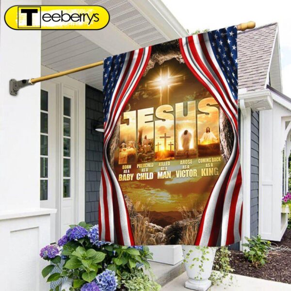 Jesus Flag Coming Back As A King – Christian Flag