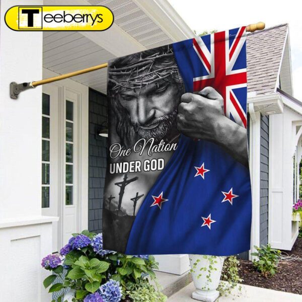 Jesus Flag Jesus One Nation Under God New Zealand Flag – Christian Flag