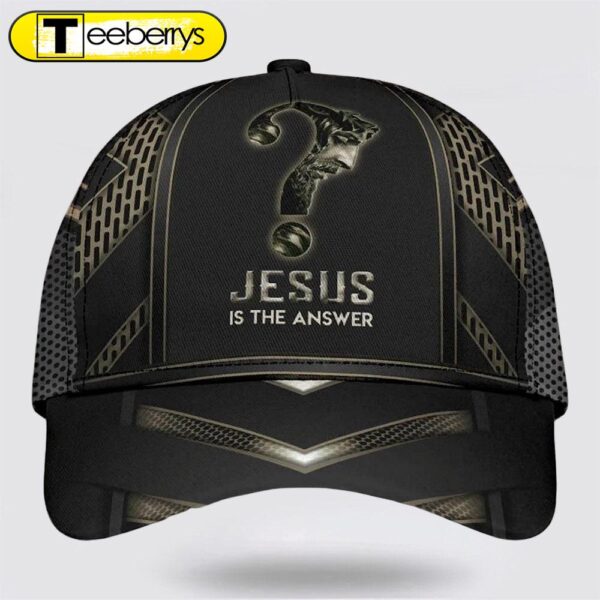 Jesus Is The Answer Baseball Cap – Christian Hats for Men and Women