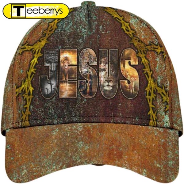 Jesus Lion Lamb Cross All Over Print Baseball Cap – Christian Hats