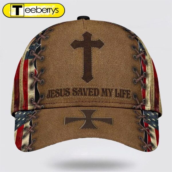 Jesus Saved My Life Cross Classic Hat All Over Print – Christian Hats