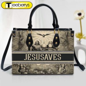 Jesus Saves Leather Handbag –…