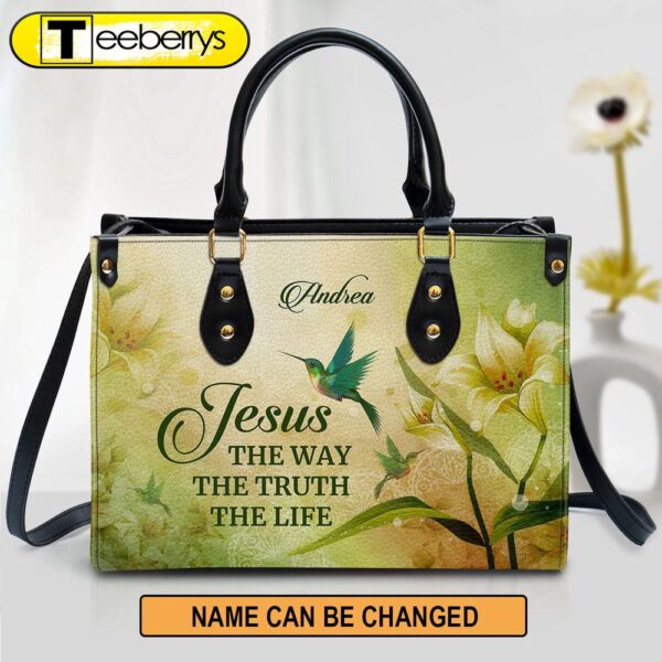 Jesus The Way The Truth The Life Personalized Leather Bag For Women – Religious Gifts For Women