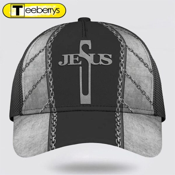 Jesus With Cross Classic Hat All Over Print – Christian Hats