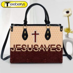 Jesusaves Cross Leather Handbag –…