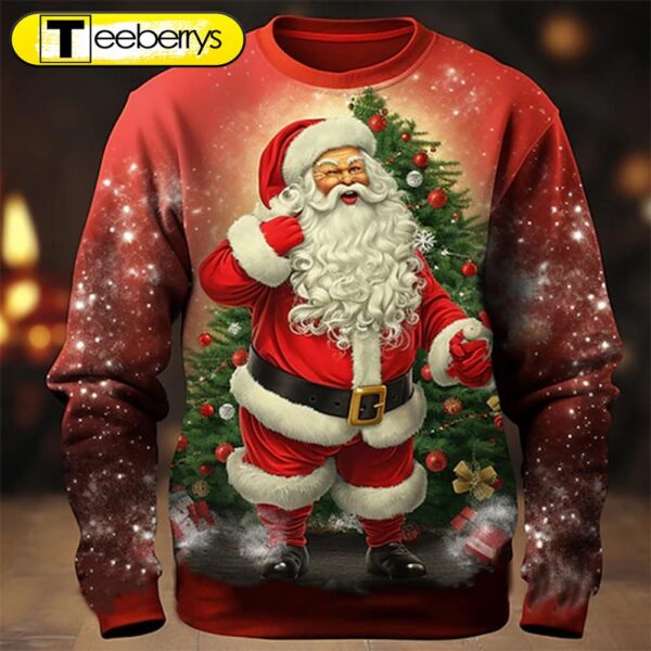 Jolly Santa Claus 3D Printed Christmas Shirt – Gift For Xmas