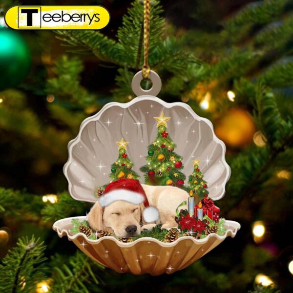 Labrador Retriever Sleeping Pearl In Christmas Two Sided Christmas Ornament