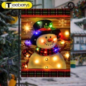 LED Lighted Snowman Plaid Christmas…