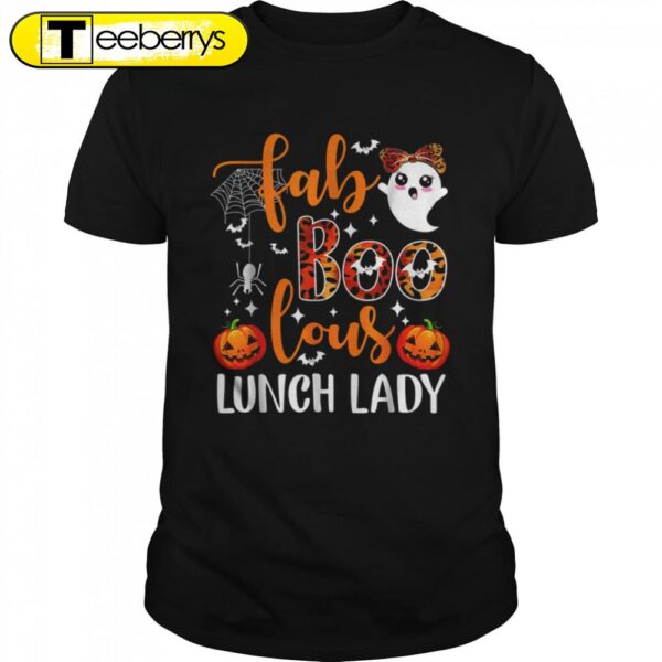 Leopard Fab Boo Lous Lunch Lady Team Teacher Halloween T-Shirts