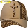 Leopard Faith Jesus Cross All Over Print Baseball Cap – Christian Hats