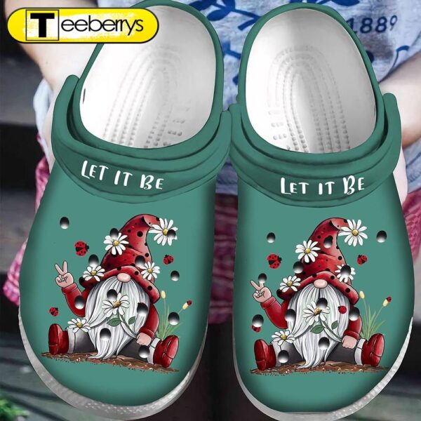 Let It Be Gnome Christmas Classic Clogs Shoes