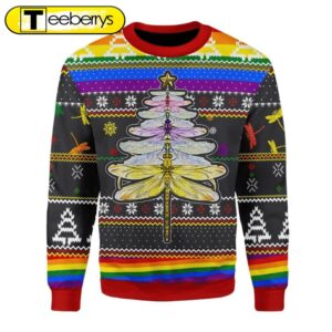 LGBT Dragonfly Ugly Christmas Sweater