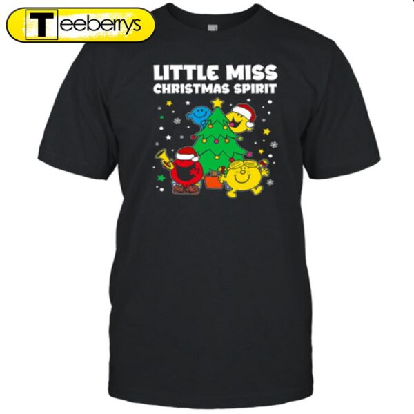 Little Miss Christmas Spirit Teacher Female V Neck Shirt