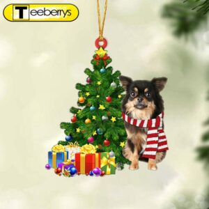 Long Haired Chihuahua-Christmas Star Hanging…