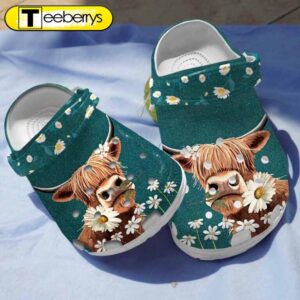 Longhorn Cattle Flower Clogs Shoes…