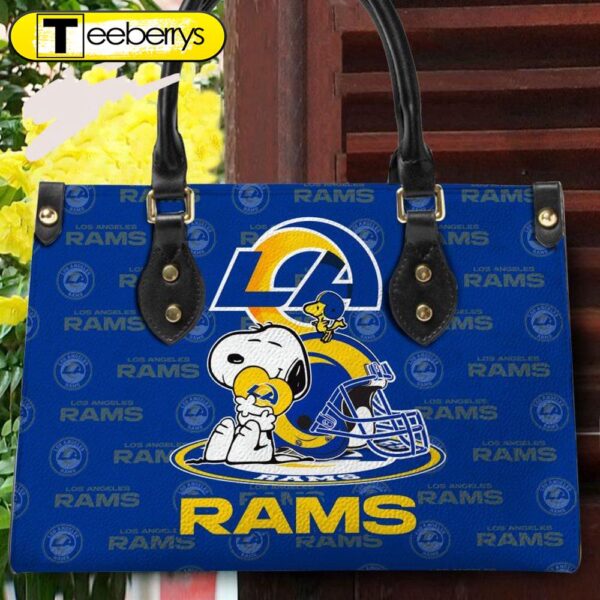 Los Angeles Rams NFL Snoopy Women Premium Leather Hand Bag