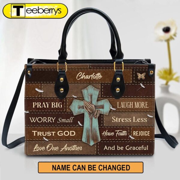 Love One Another Personalized Leather Bag For Women – Religious Gifts For Women