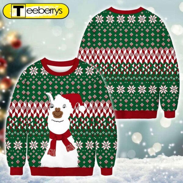 Lovely The Alpaca Christmas Ugly Sweater