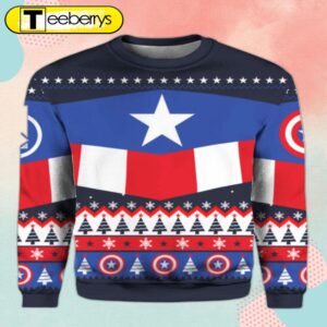 Marvel Captain America Christmas Sweater…