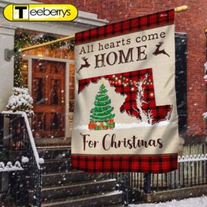 Maryland Christmas Flag All Hearts…