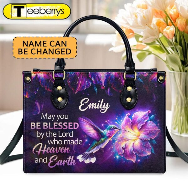 May You Be Blessed Personalized Leather Handbag – Custom Name Leather Handbags For Women