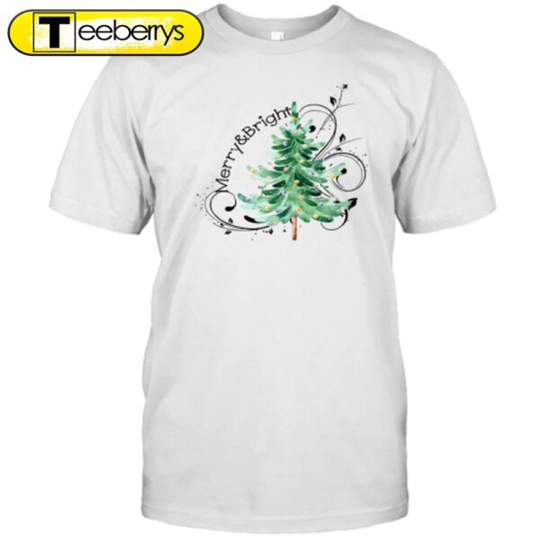 Merry And Bright Christmas Teacher Shirt