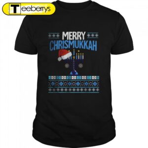 Merry Chrismukkah Menorah Santa Hat…