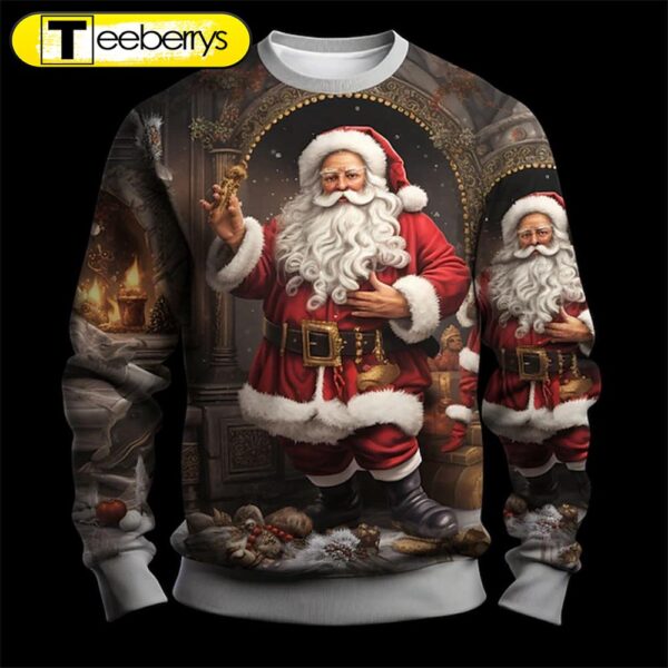 Merry Christmas 3D Santa Claus Graphic Shirt – Gift For Xmas