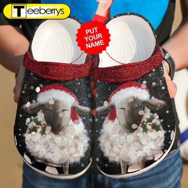 Merry Christmas Custom Clog Shoes Sheep