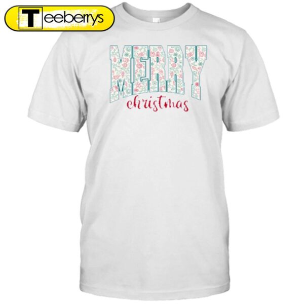 Merry Christmas Flower Teacher Shirt