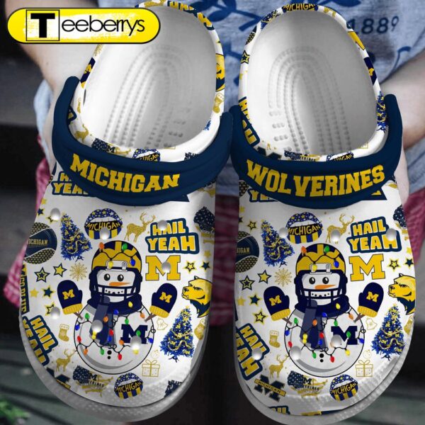 Merry Christmas Michigan Wolverines NCAA Sport Clogs  Clogs Shoes Comfortable