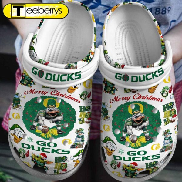 Merry Christmas Oregon Ducks NCAA Sport Clogs  Clogs Shoes Comfortable