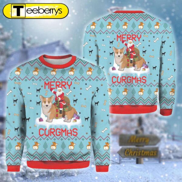 Merry Corgmas And Santa Claus Ugly Sweater