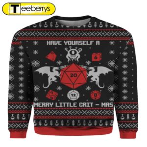 Merry Crit Mas D&D Sweater Celebrate Christmas with Style