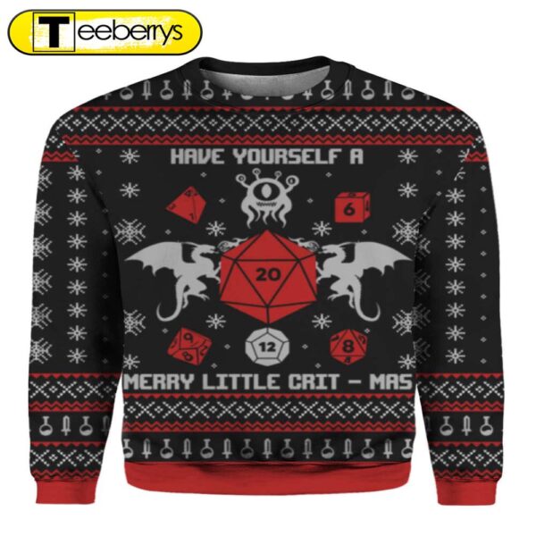 Merry Crit Mas D&D Sweater Celebrate Christmas with Style