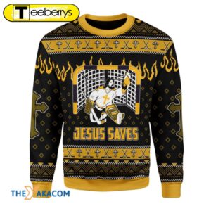 Merry Xmas Jesus Saves Hockey…